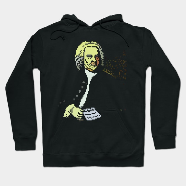 J.S. Bach 8-Bit Pixel Art Hoodie by GramophoneCafe